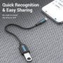 Vention Cable USB 2.0 CCUBB Micro-USB B Macho a USB A Hembra 15cm Negro